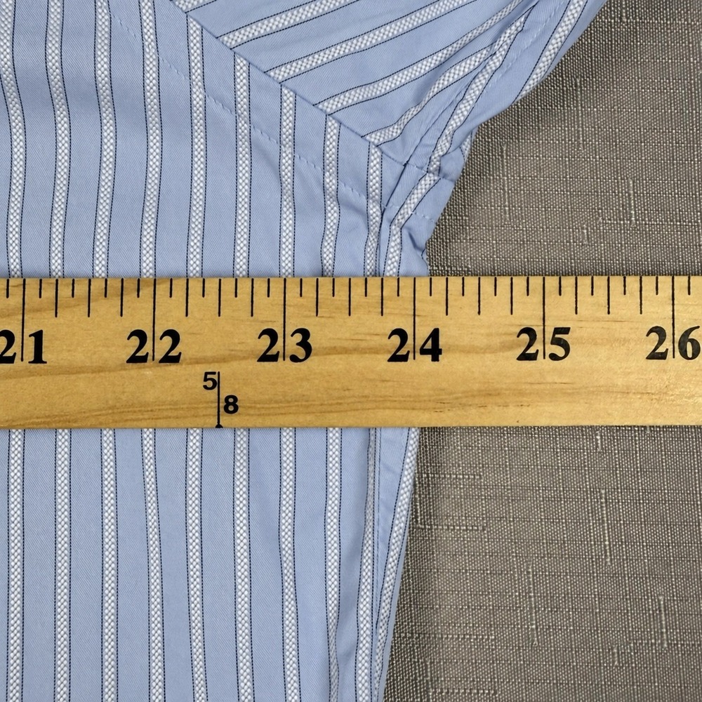 Brooks Brothers Milano Thomas Mason Egyptian Cotton Striped Dress Shirt 17 34 - Picture 4 of 9